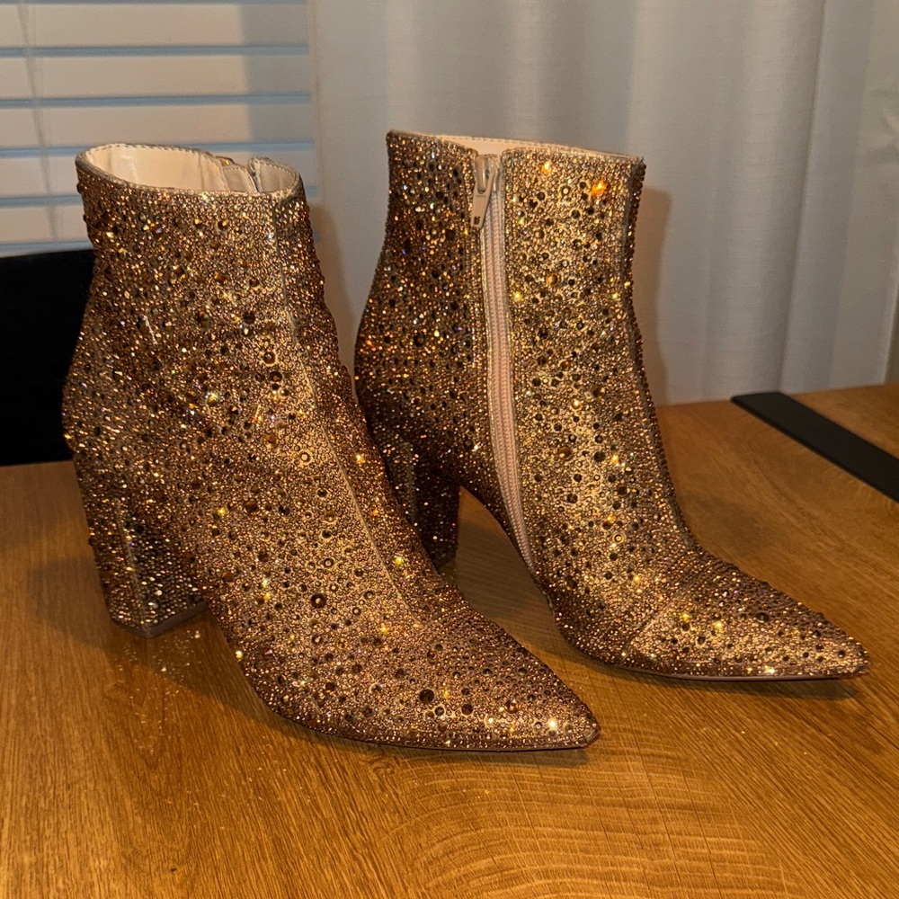 Betsey Johnson Cady Gold Booties